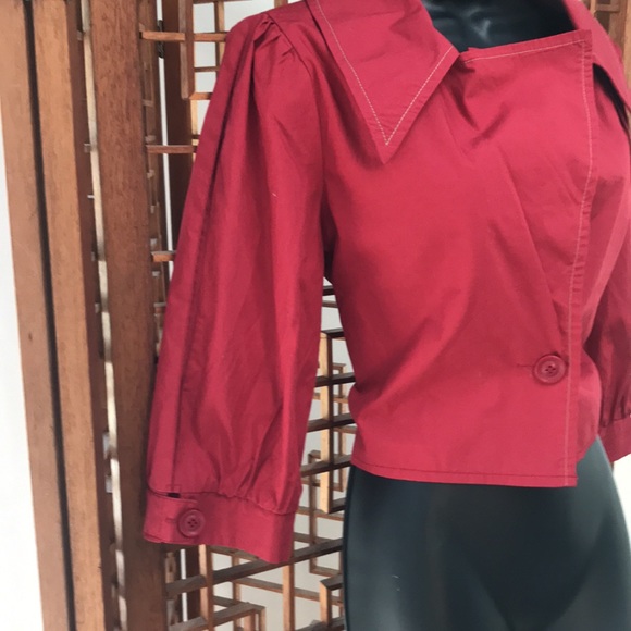 Wet Seal red short jacket. Size L. - Picture 5 of 8